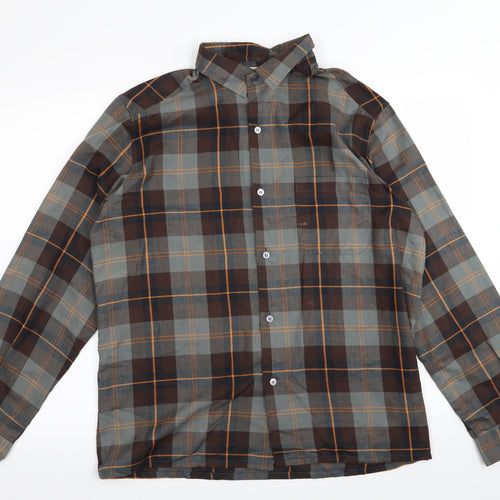 compulsive Mens Multicoloured Check   Button-Up Size L