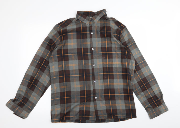 compulsive Mens Multicoloured Check   Button-Up Size L