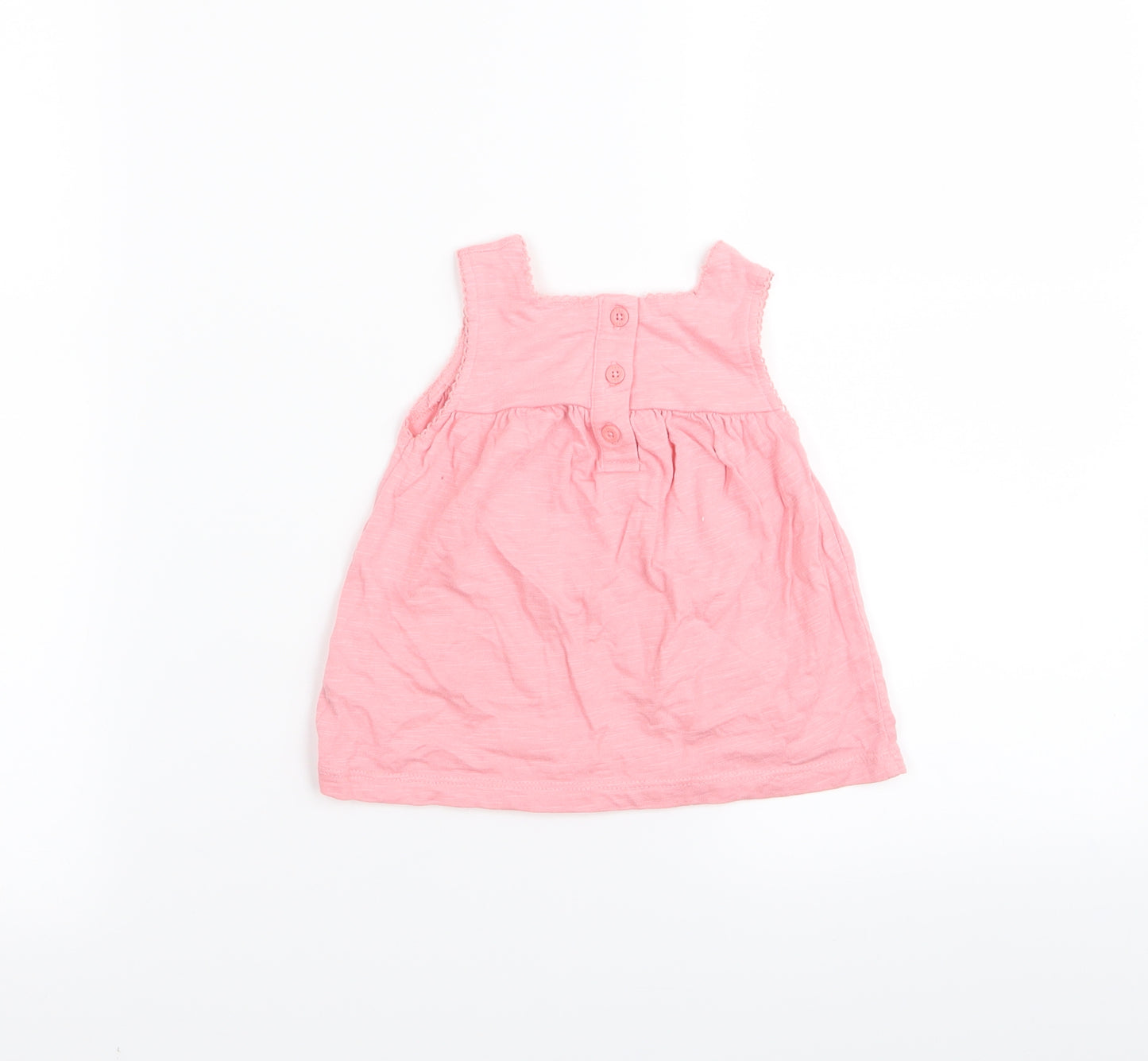 F&F Girls Pink Geometric  Fit & Flare  Size 3-6 Months