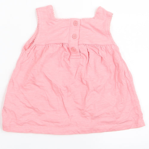F&F Girls Pink Geometric  Fit & Flare  Size 3-6 Months
