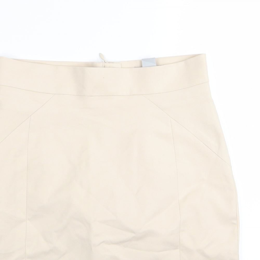 H&M Womens Beige   A-Line Skirt Size 8