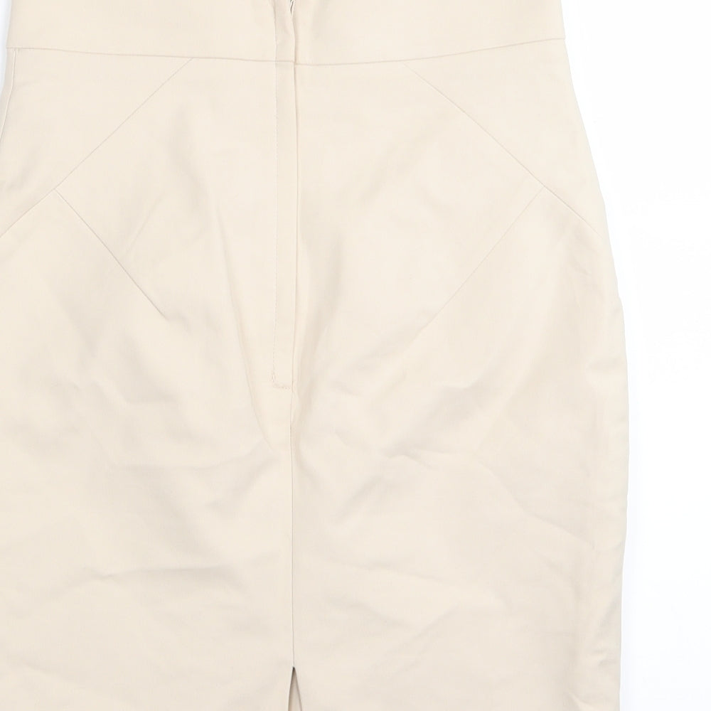 H&M Womens Beige   A-Line Skirt Size 8