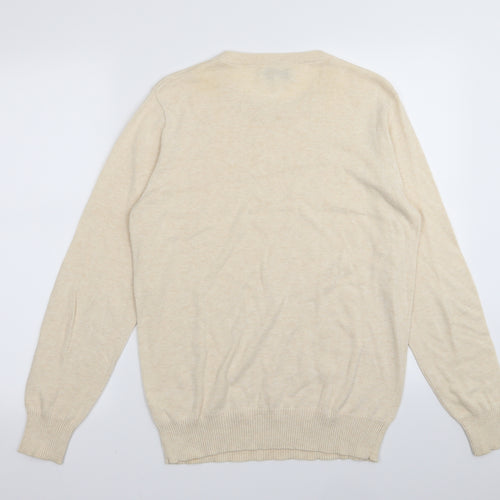 Easy Mens Beige   Pullover Jumper Size S