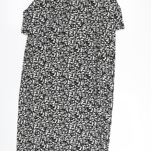 River Island Womens Black Geometric  A-Line  Size 8