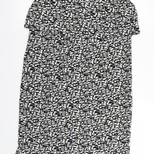 River Island Womens Black Geometric  A-Line  Size 8