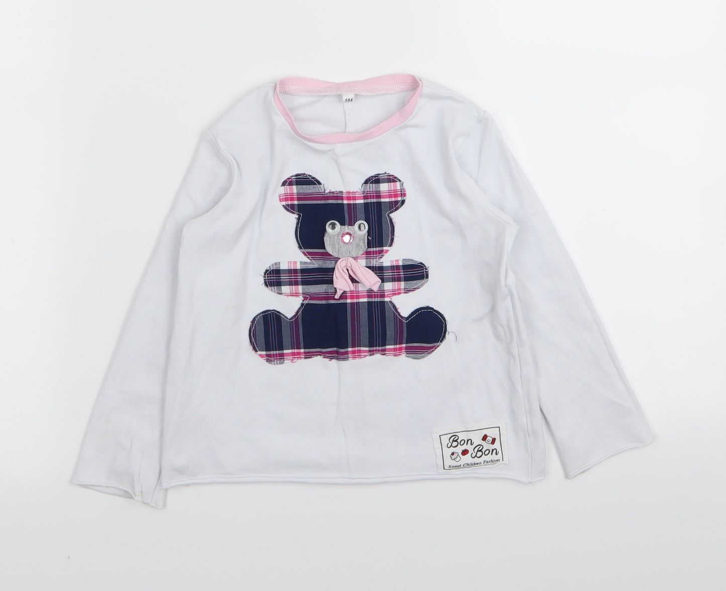Preworn Girls Blue   Basic T-Shirt Size 4-5 Years