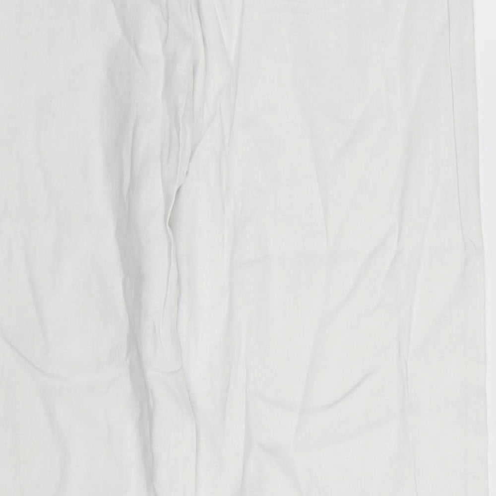 TU Womens White   Trousers  Size 14 L30 in - Stretch waistband
