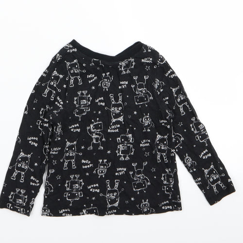 Asda George Boys Black   Basic T-Shirt Size 2-3 Years