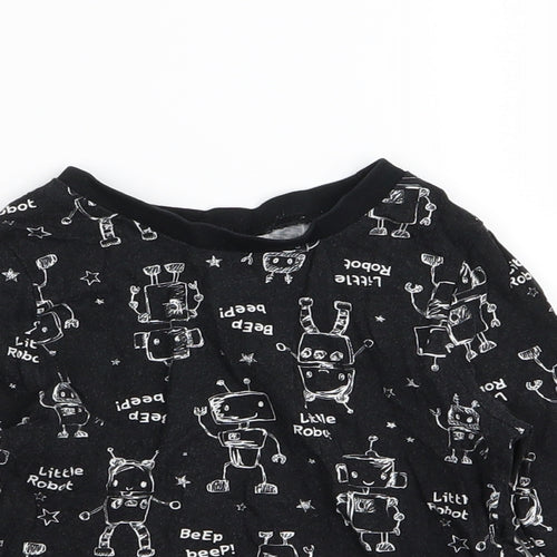 Asda George Boys Black   Basic T-Shirt Size 2-3 Years