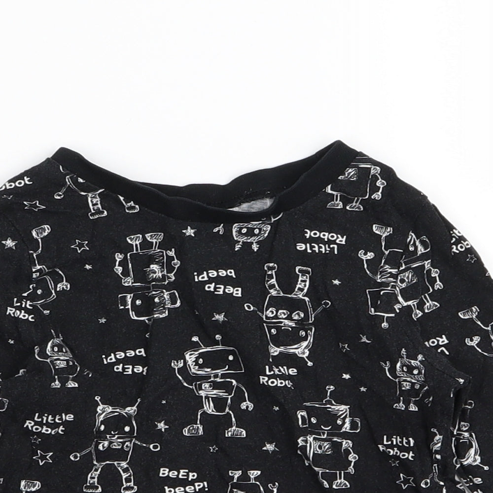 Asda George Boys Black   Basic T-Shirt Size 2-3 Years