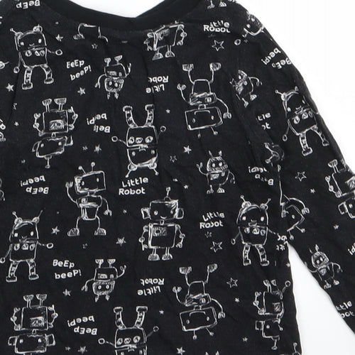 Asda George Boys Black   Basic T-Shirt Size 2-3 Years