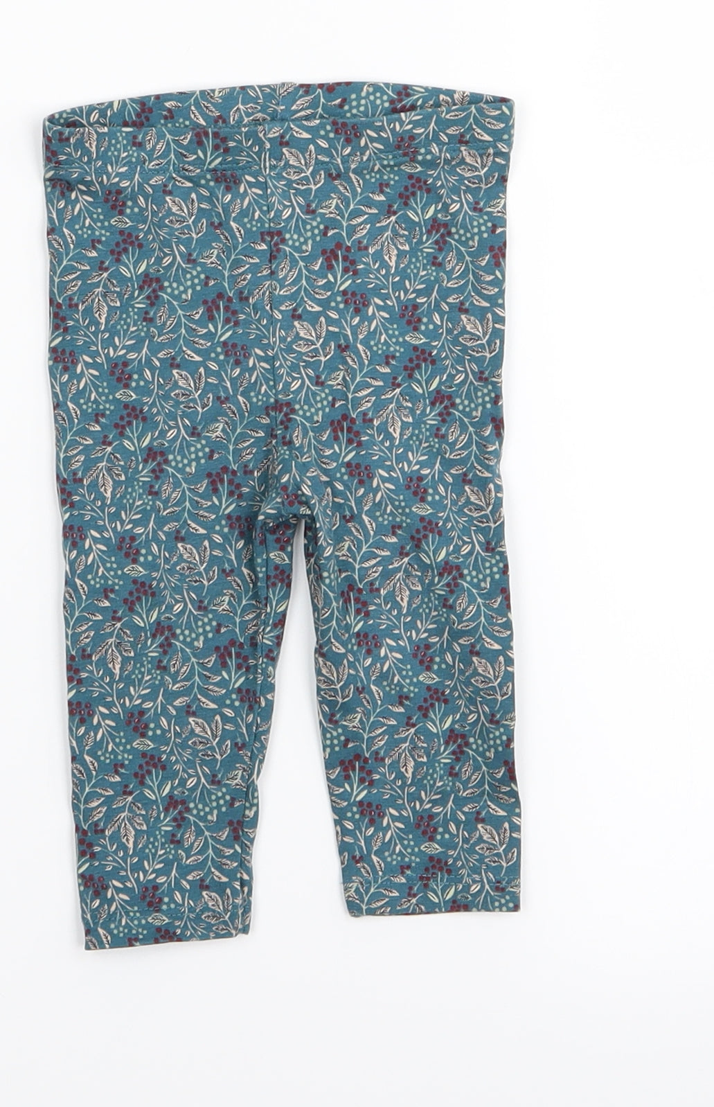 TU Girls Green Floral  Capri Leggings Size 3-6 Months  - LEGGINGS