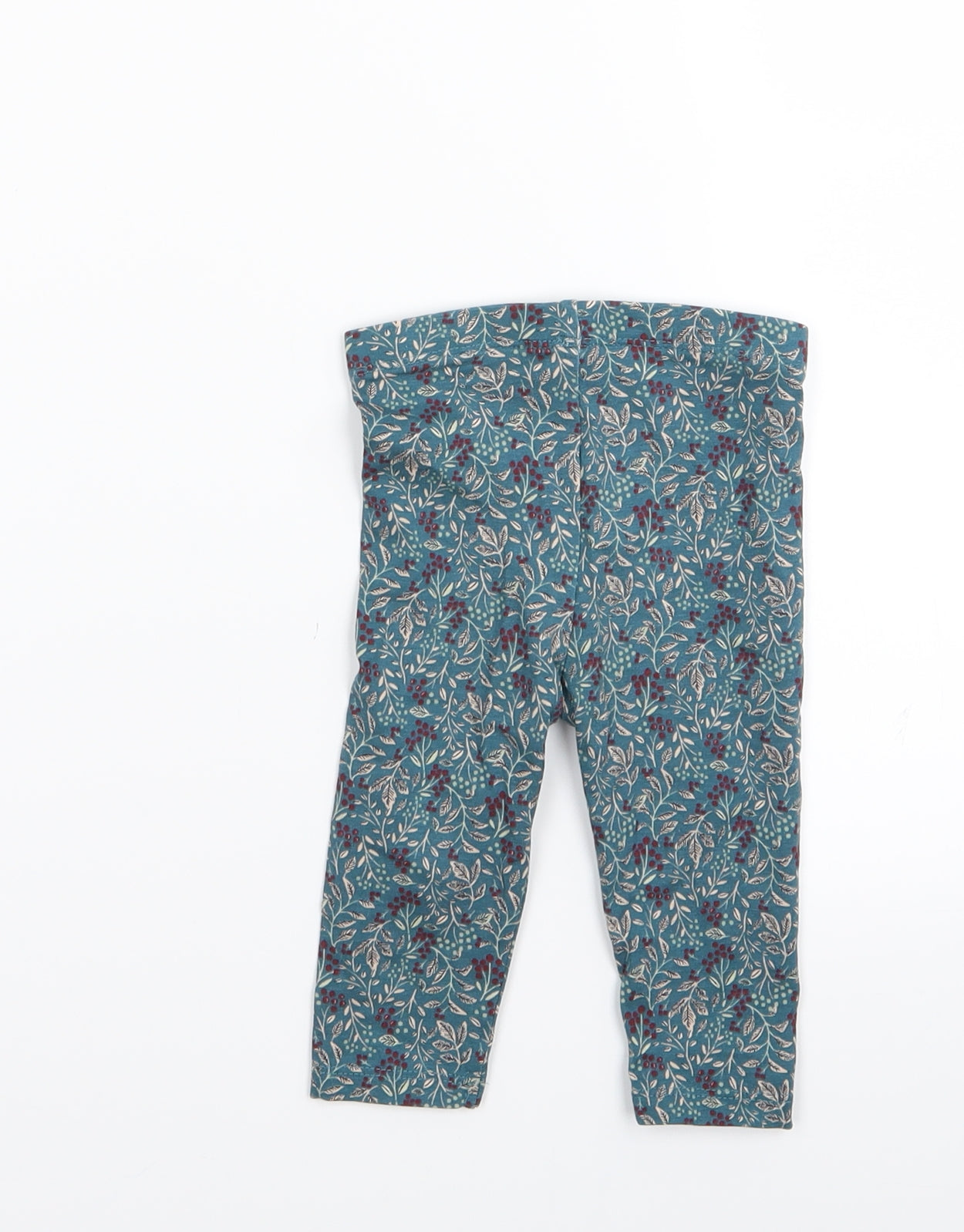 TU Girls Green Floral  Capri Leggings Size 3-6 Months  - LEGGINGS