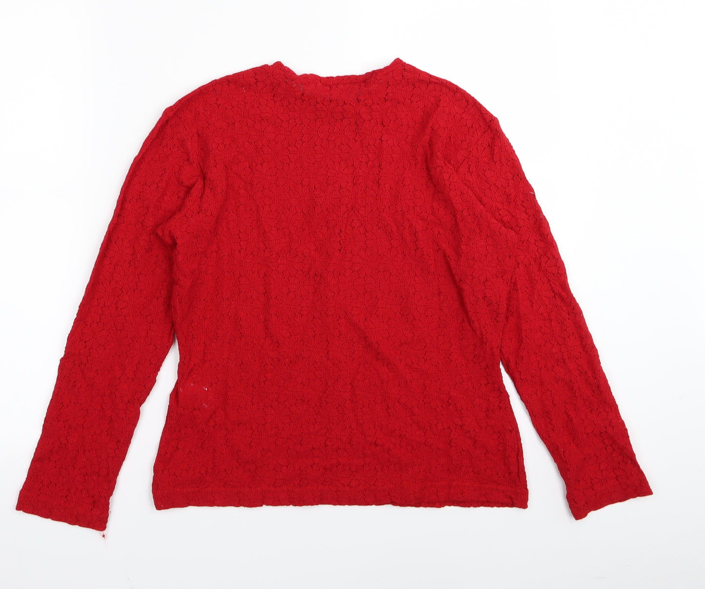 sinclair Womens Red Floral  Basic T-Shirt Size 18