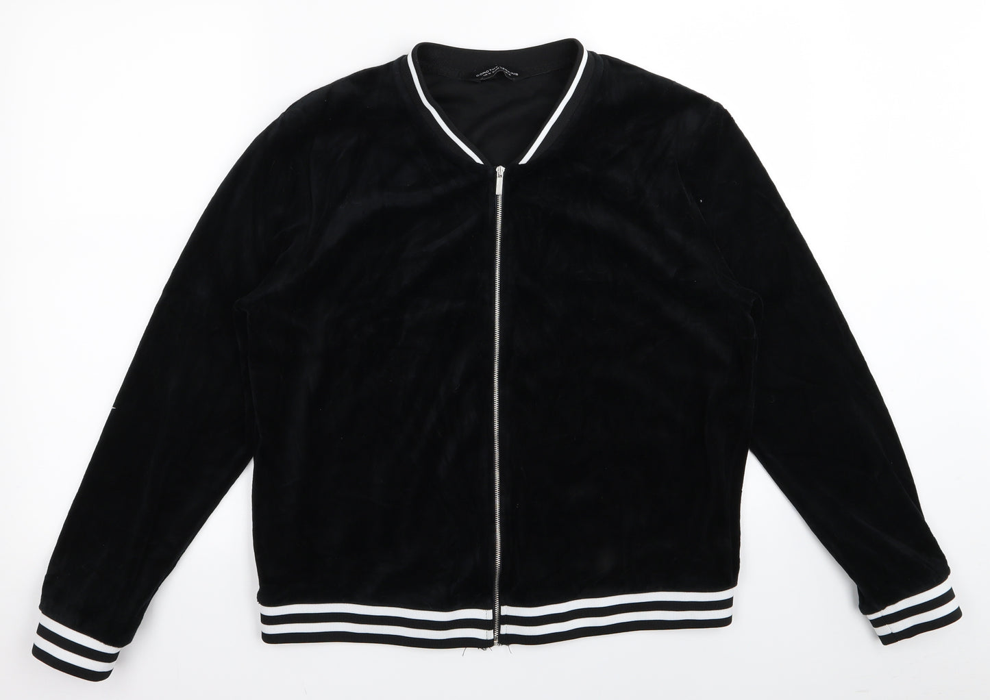 Dorothy Perkins Womens Black   Full Zip Jumper Size 16