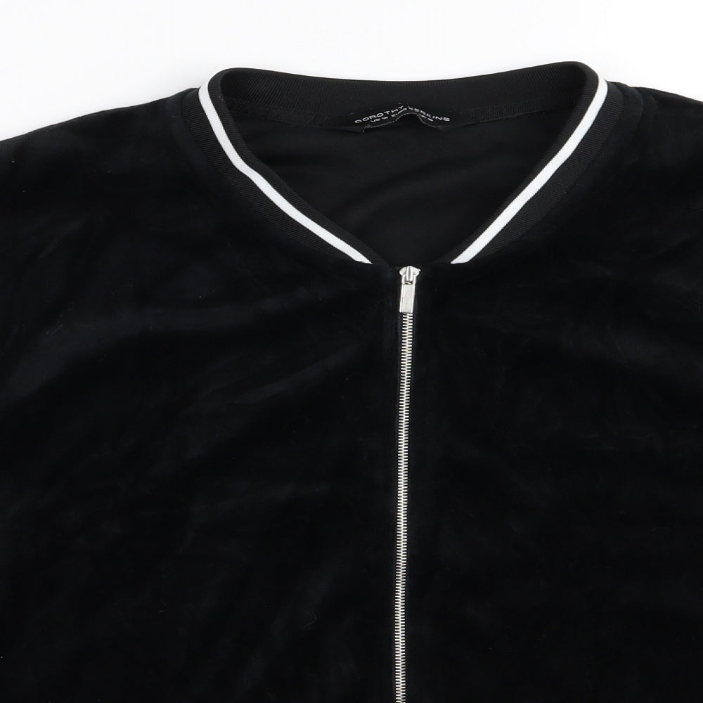 Dorothy Perkins Womens Black   Full Zip Jumper Size 16