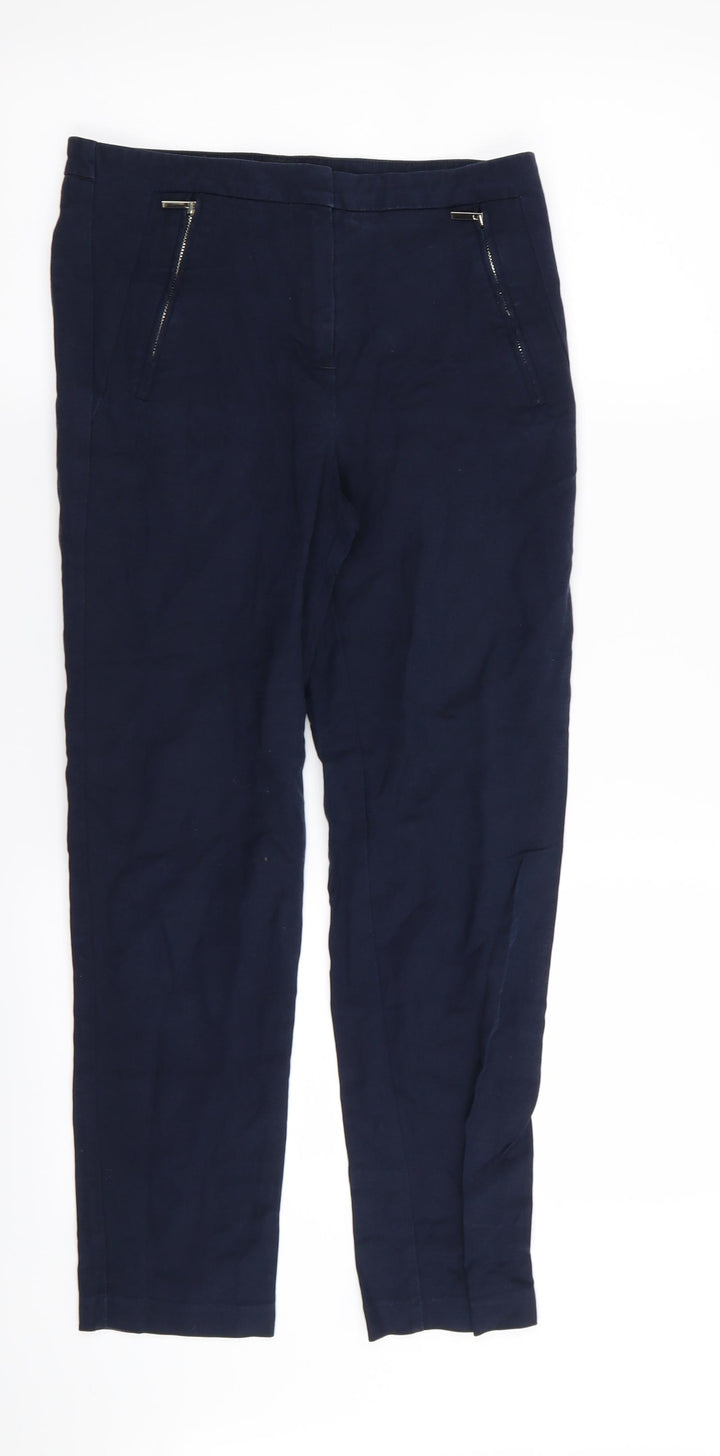 F&F Womens Blue Trousers Size 6 L26 in