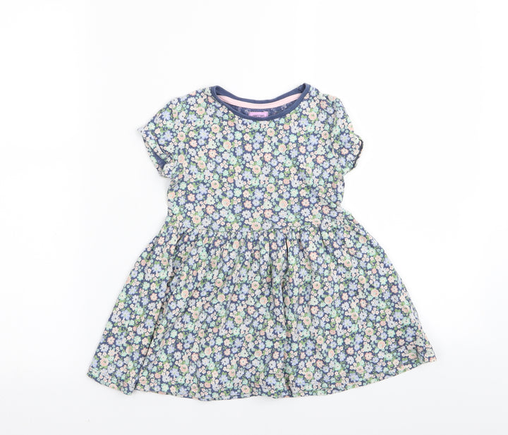 F&F Girls Multicoloured Floral  Fit & Flare  Size 2-3 Years