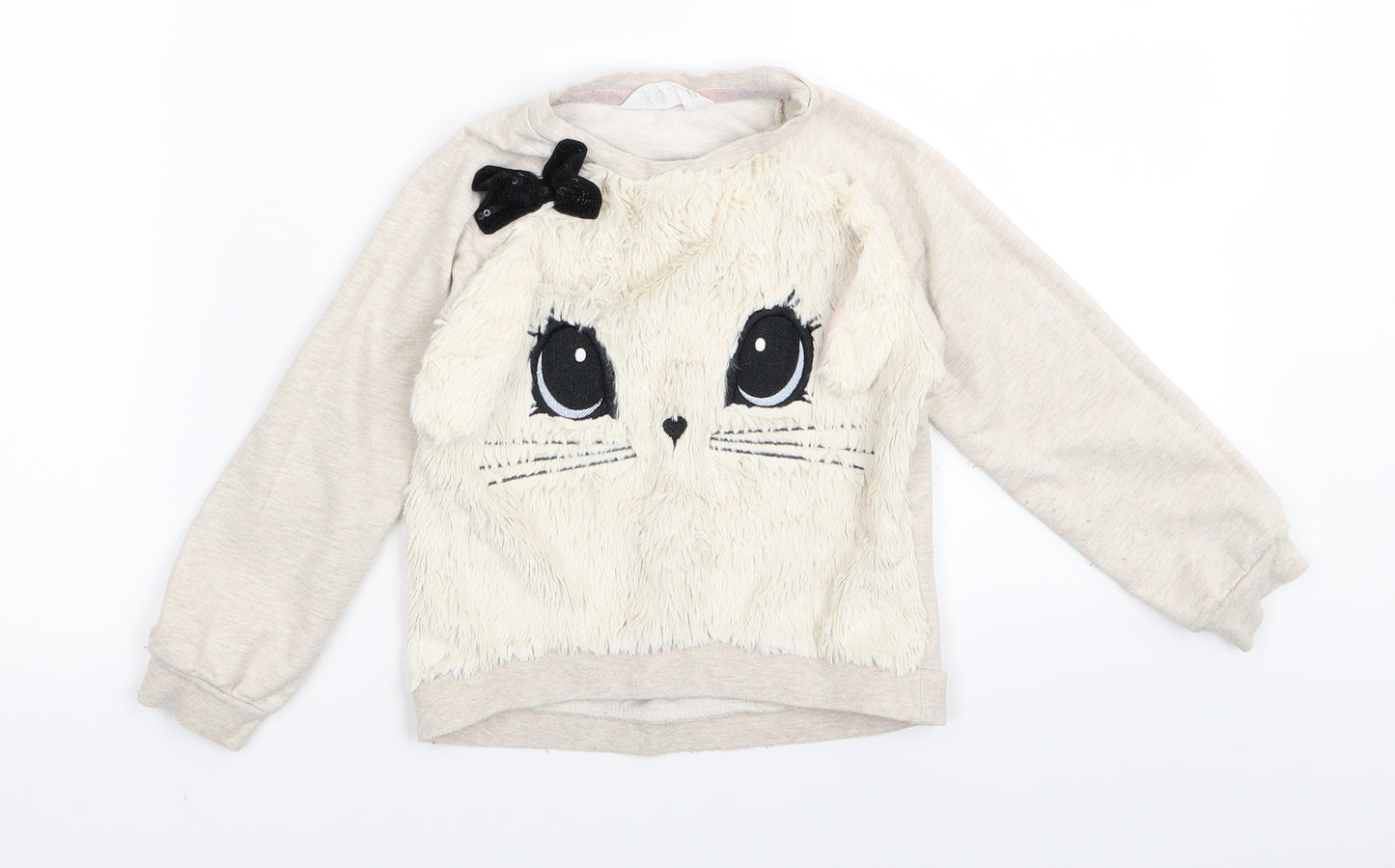 H&M Girls Beige   Pullover Jumper Size 3-4 Years