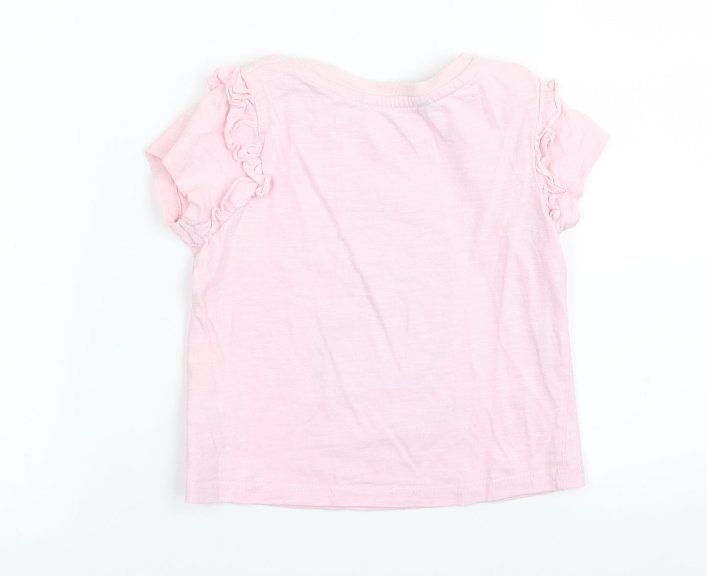 Asda George Girls Pink   Basic T-Shirt Size 2-3 Years