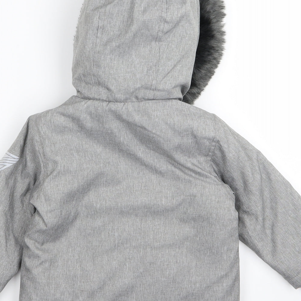 Primark Boys Grey   Parka Coat Size 12-18 Months