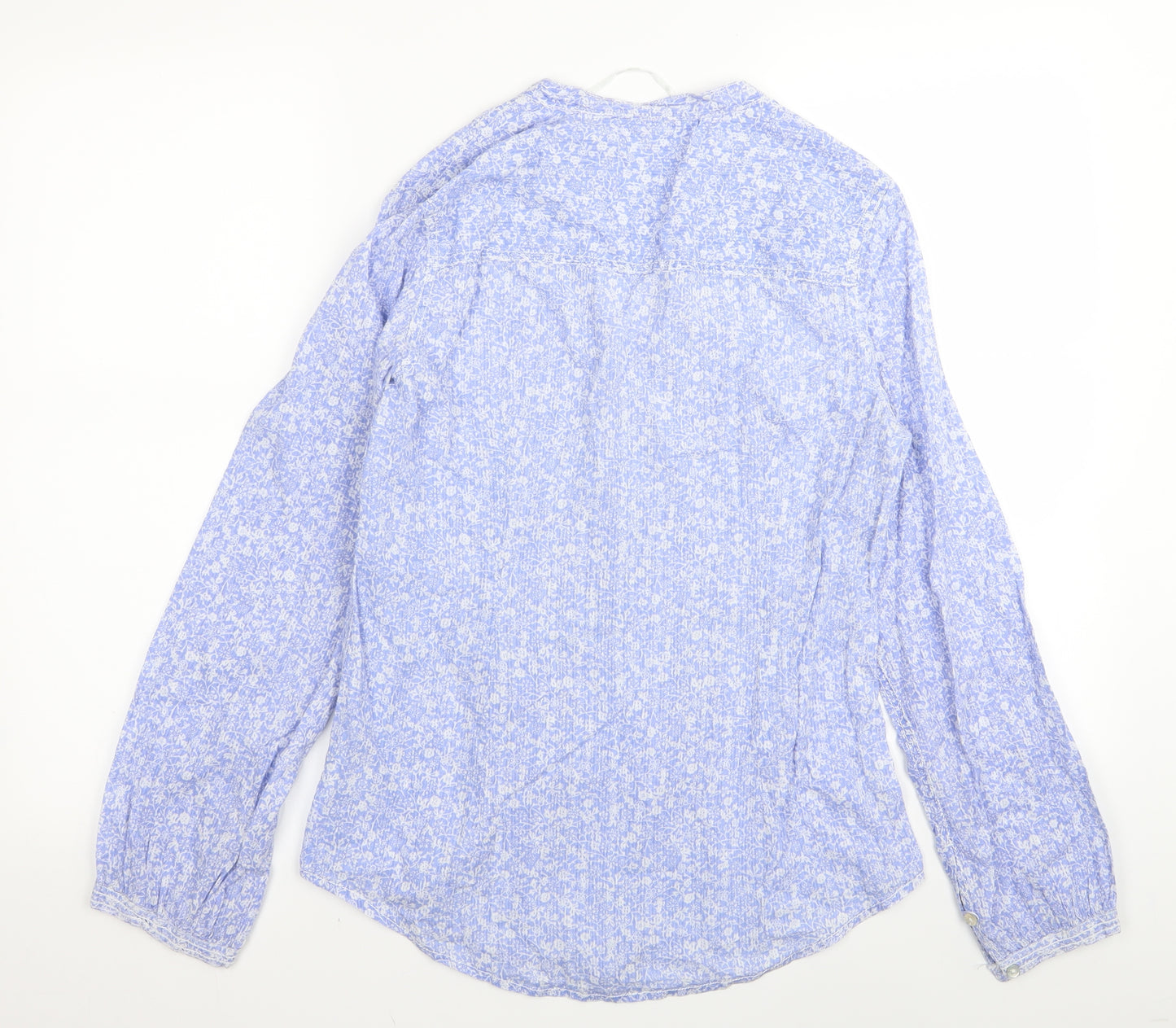 H&M Womens Blue Floral  Basic T-Shirt Size 10