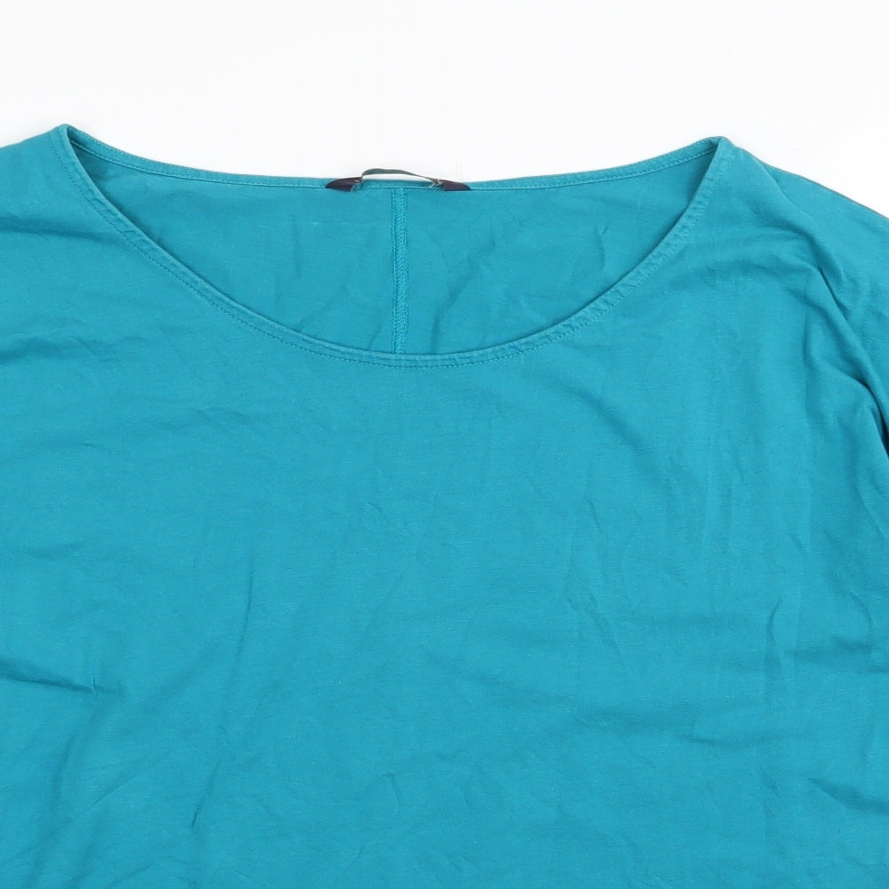 M&S Womens Blue   Basic T-Shirt Size 12