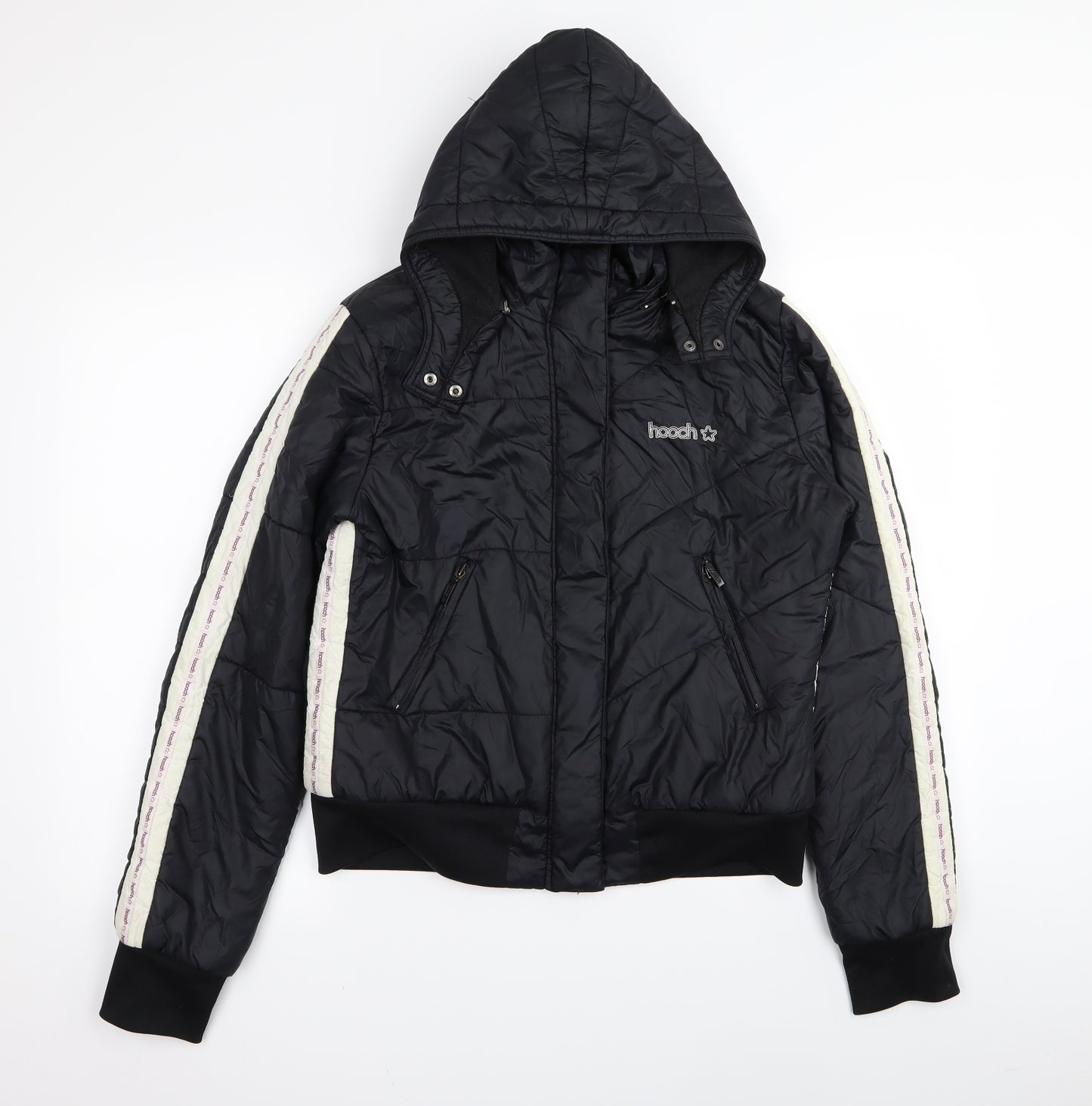 HOOCH Womens Black   Puffer Jacket Coat Size 14