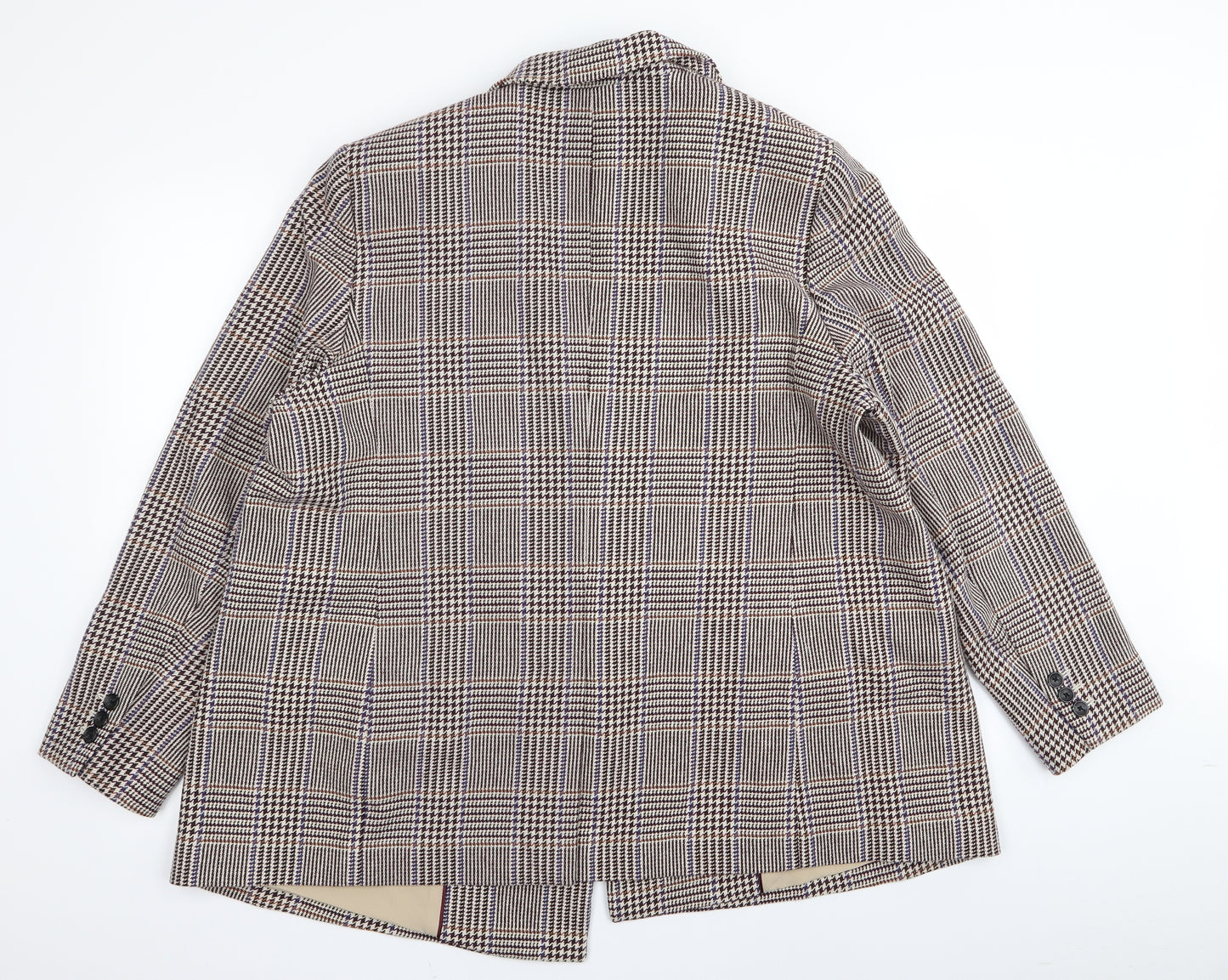 M&S Womens Multicoloured Check  Jacket Blazer Size 20