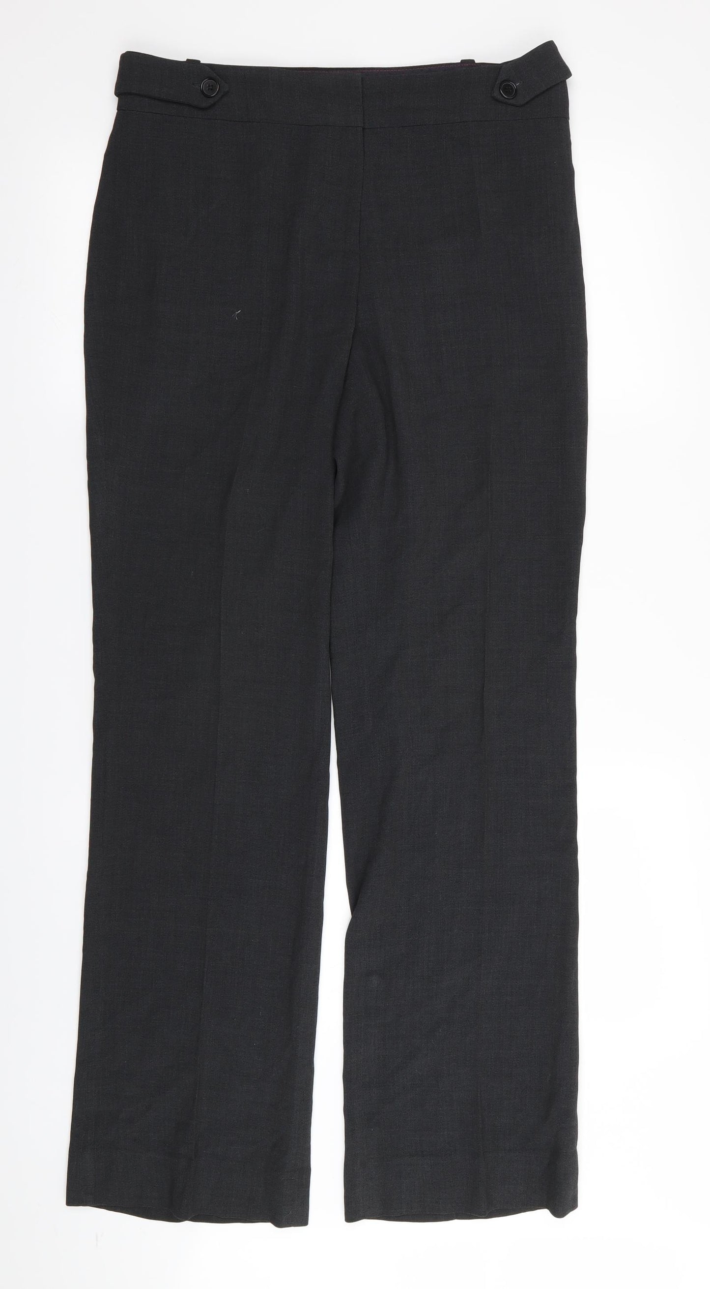 Jigsaw Womens Grey   Trousers  Size 12 L33 in