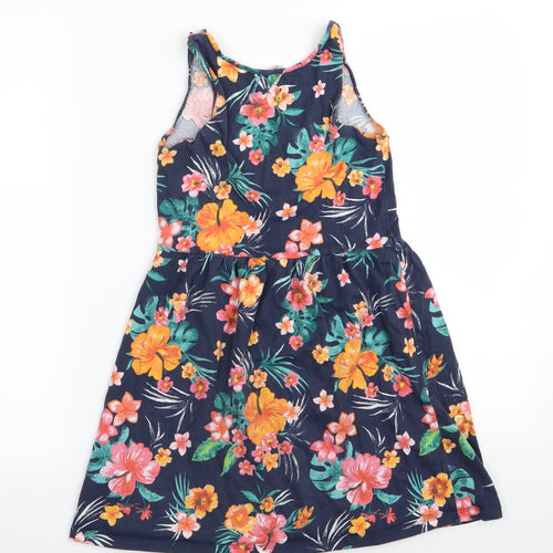 H&M Girls Blue Floral  Fit & Flare  Size 8-9 Years