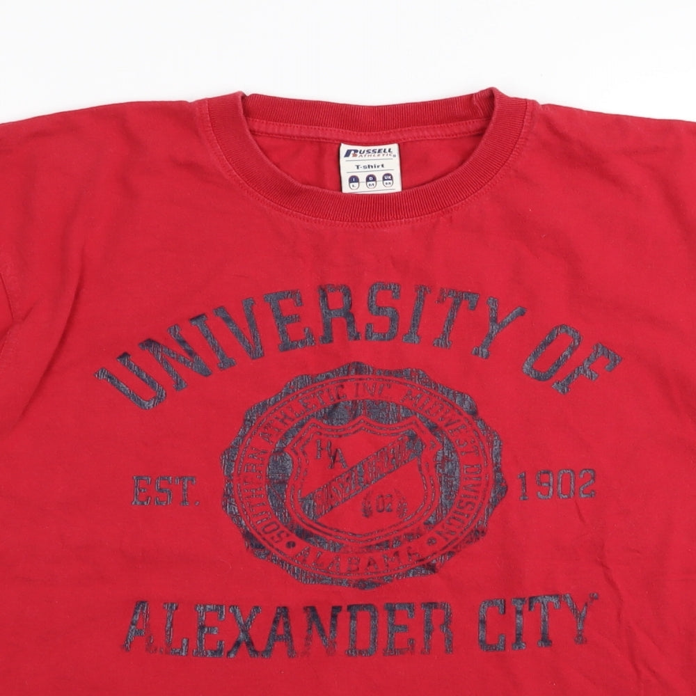 Russel Athletic Mens Red    T-Shirt Size M