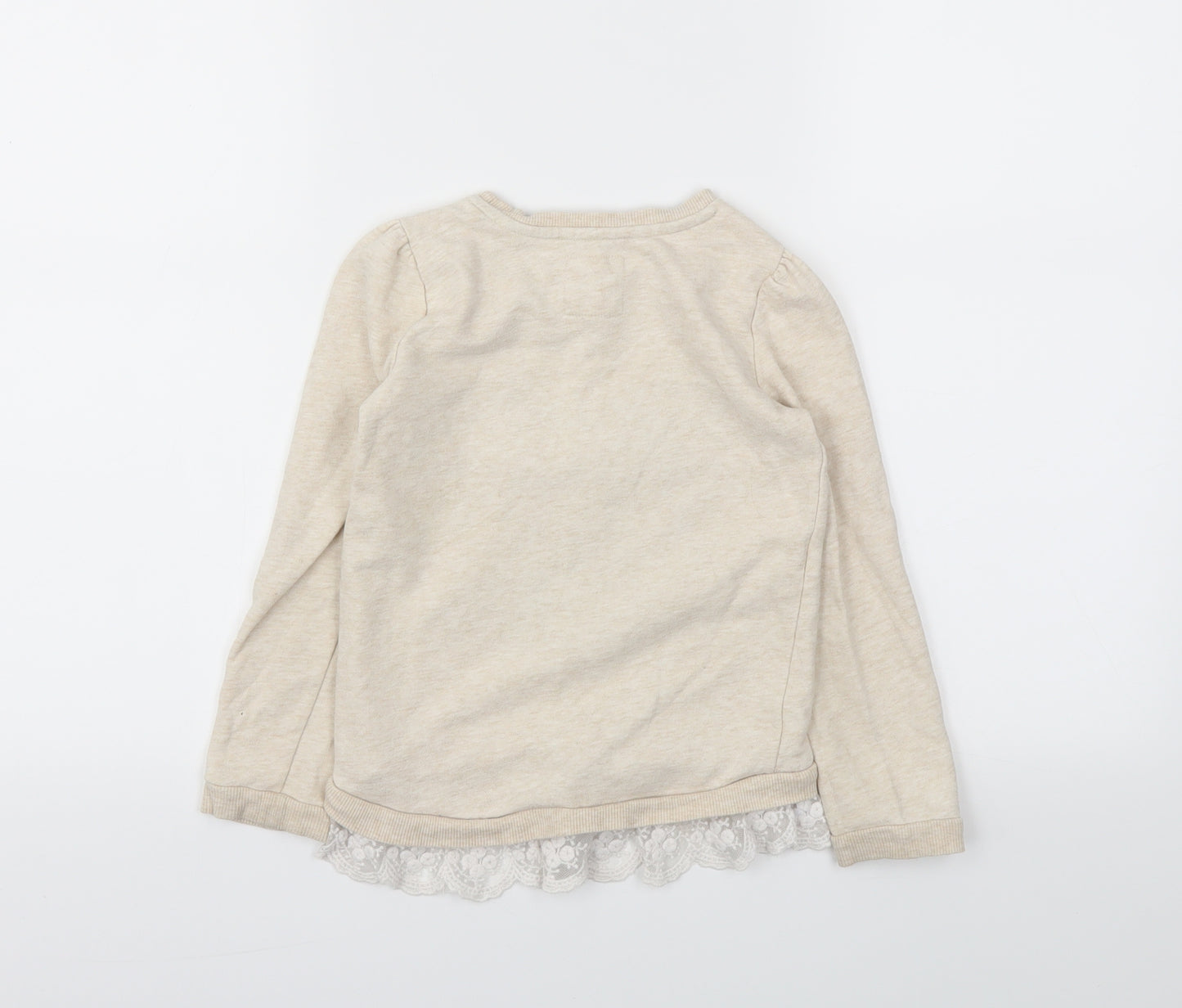 TU Girls Ivory Floral  Basic T-Shirt Size 4-5 Years