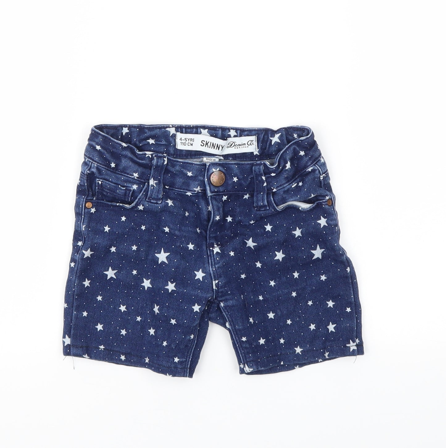 DENIM &CO  Boys Blue Argyle/Diamond  Capri Trousers Size 4-5 Years