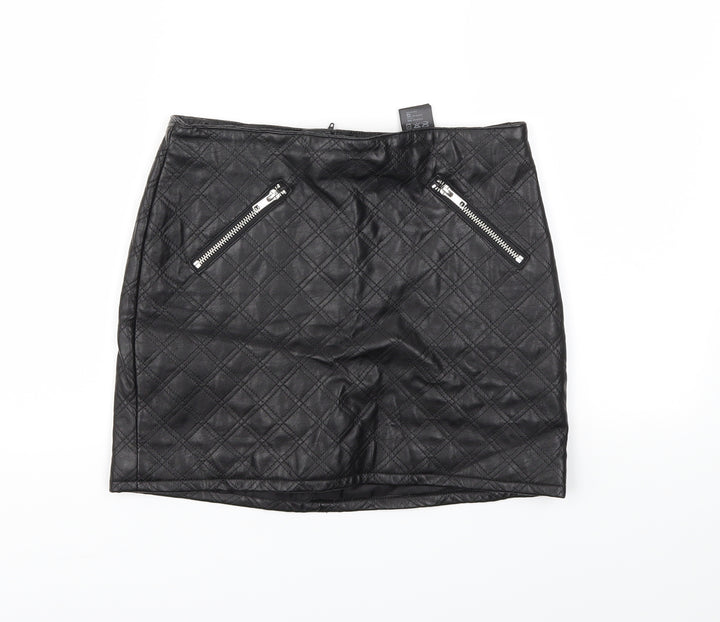 H&M Womens Black A-Line Skirt Size 6