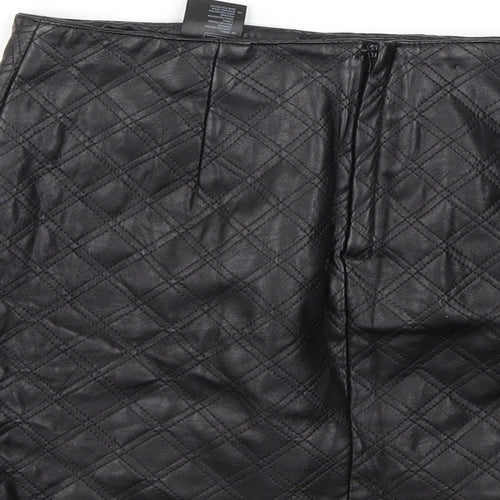 H&M Womens Black   A-Line Skirt Size 6