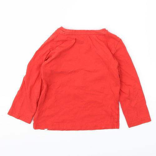M Boys Red   Basic T-Shirt Size 2-3 Years