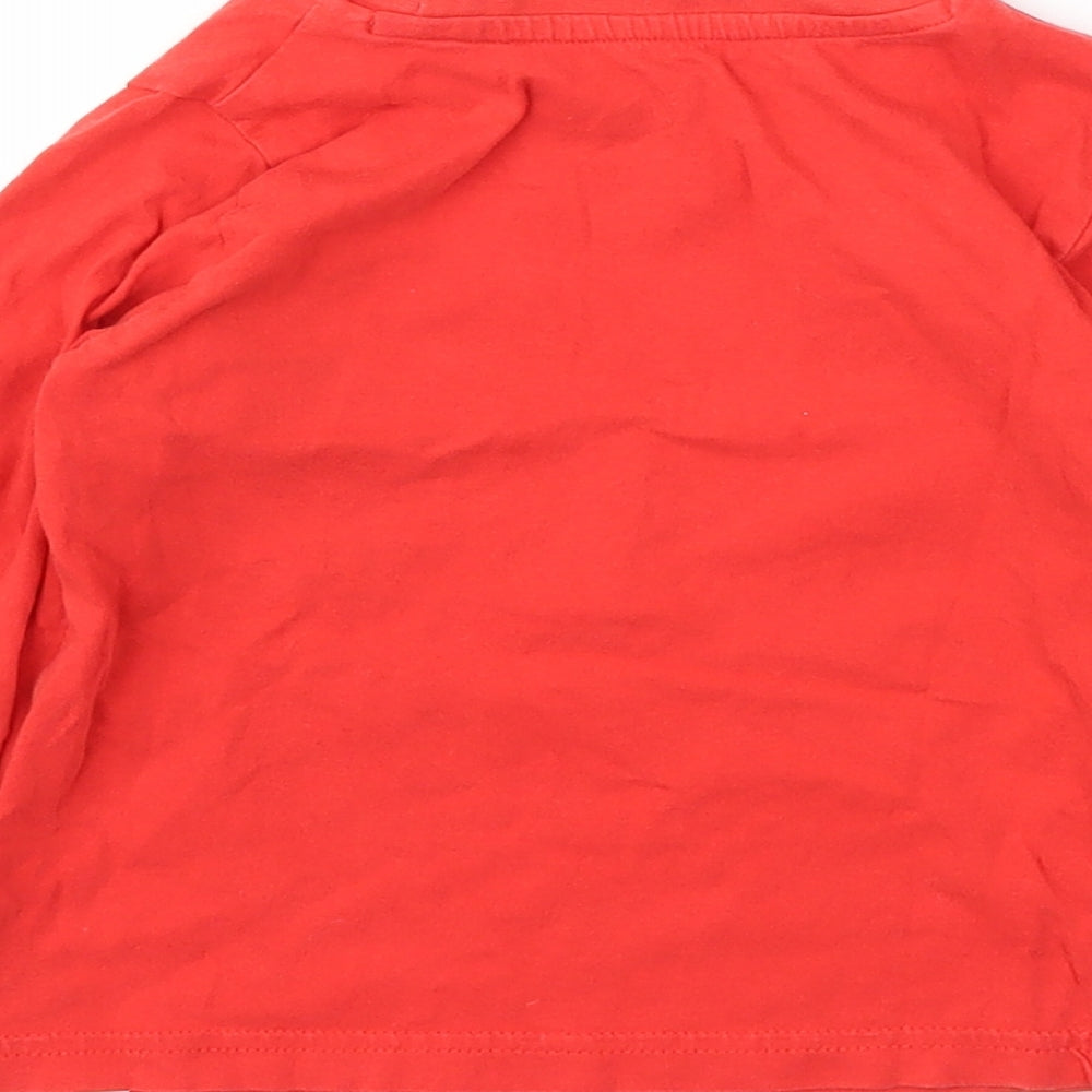 M Boys Red   Basic T-Shirt Size 2-3 Years