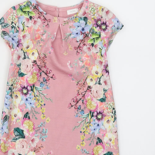 NEXT  Girls Pink Floral  Fit & Flare  Size 6-7 Years