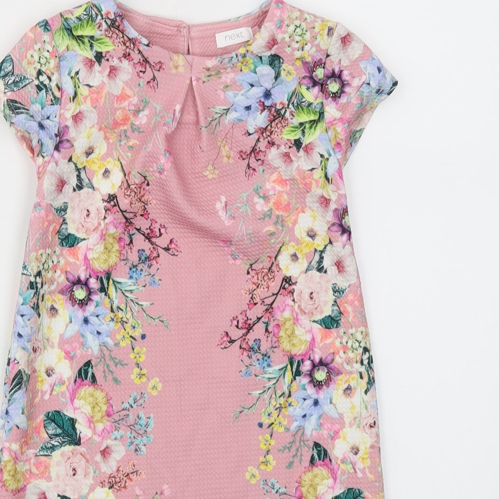 NEXT  Girls Pink Floral  Fit & Flare  Size 6-7 Years