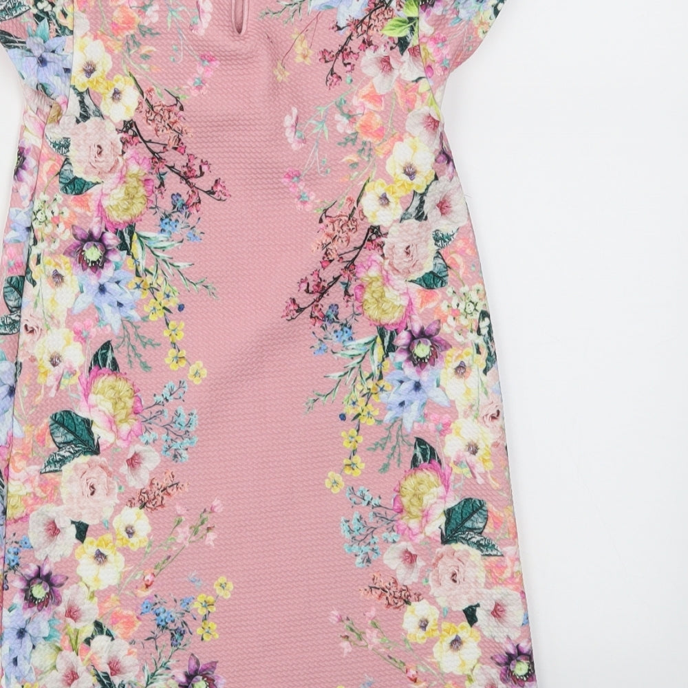 NEXT  Girls Pink Floral  Fit & Flare  Size 6-7 Years