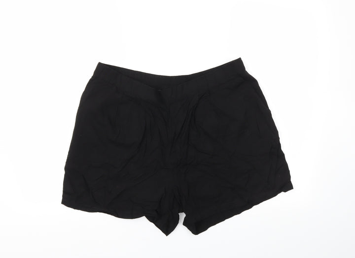 H&M Womens Black   Cut-Off Shorts Size L - Stretch waistband