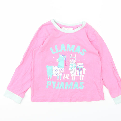 COLLECTION  Girls Pink Animal Print  Basic T-Shirt Size 7 Years