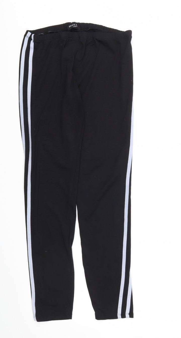 Brave Soul Girls Black Jogger Trousers Size L