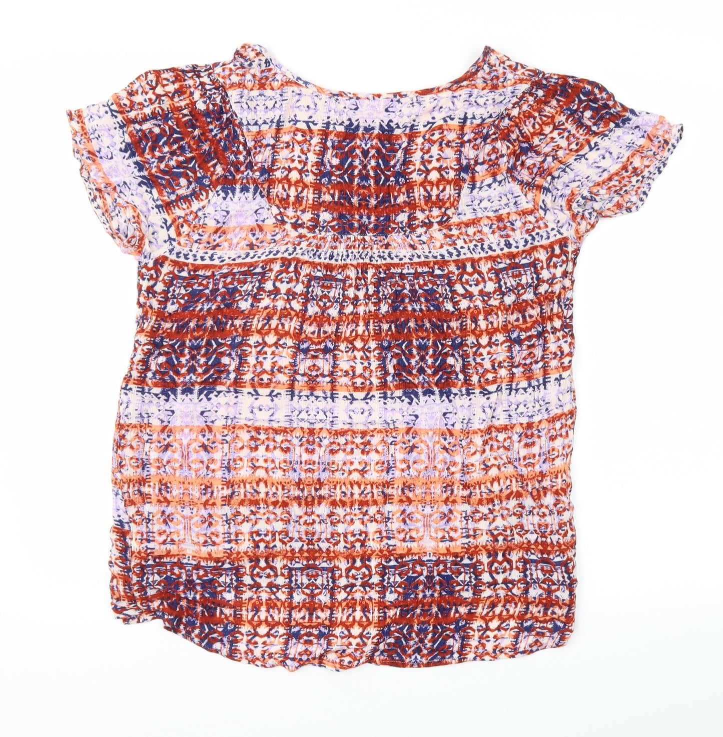 Fat Face Womens Red Animal Print  Basic T-Shirt Size 12