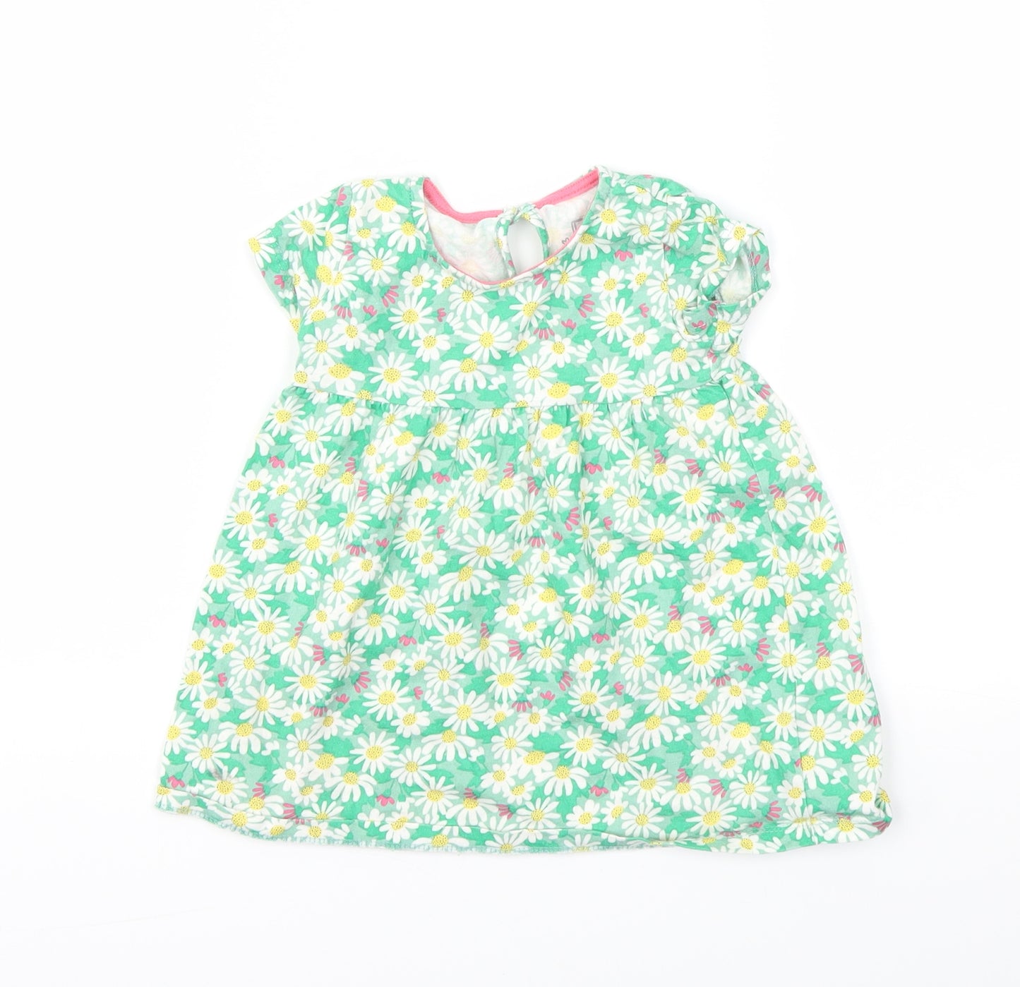 F&F Girls Green Floral  Fit & Flare  Size 9-12 Months
