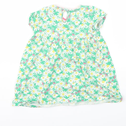 F&F Girls Green Floral  Fit & Flare  Size 9-12 Months