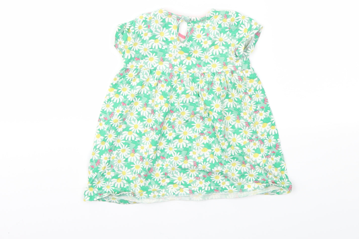 F&F Girls Green Floral  Fit & Flare  Size 9-12 Months