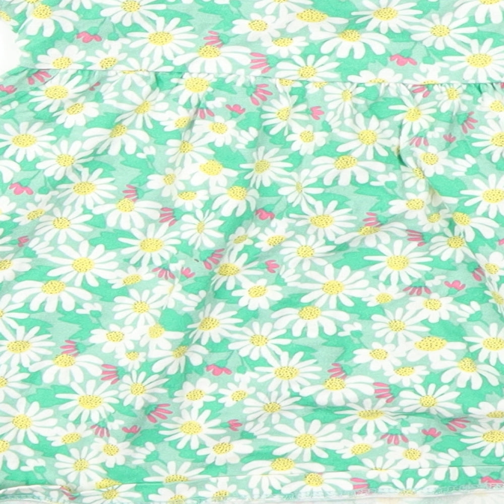 F&F Girls Green Floral  Fit & Flare  Size 9-12 Months