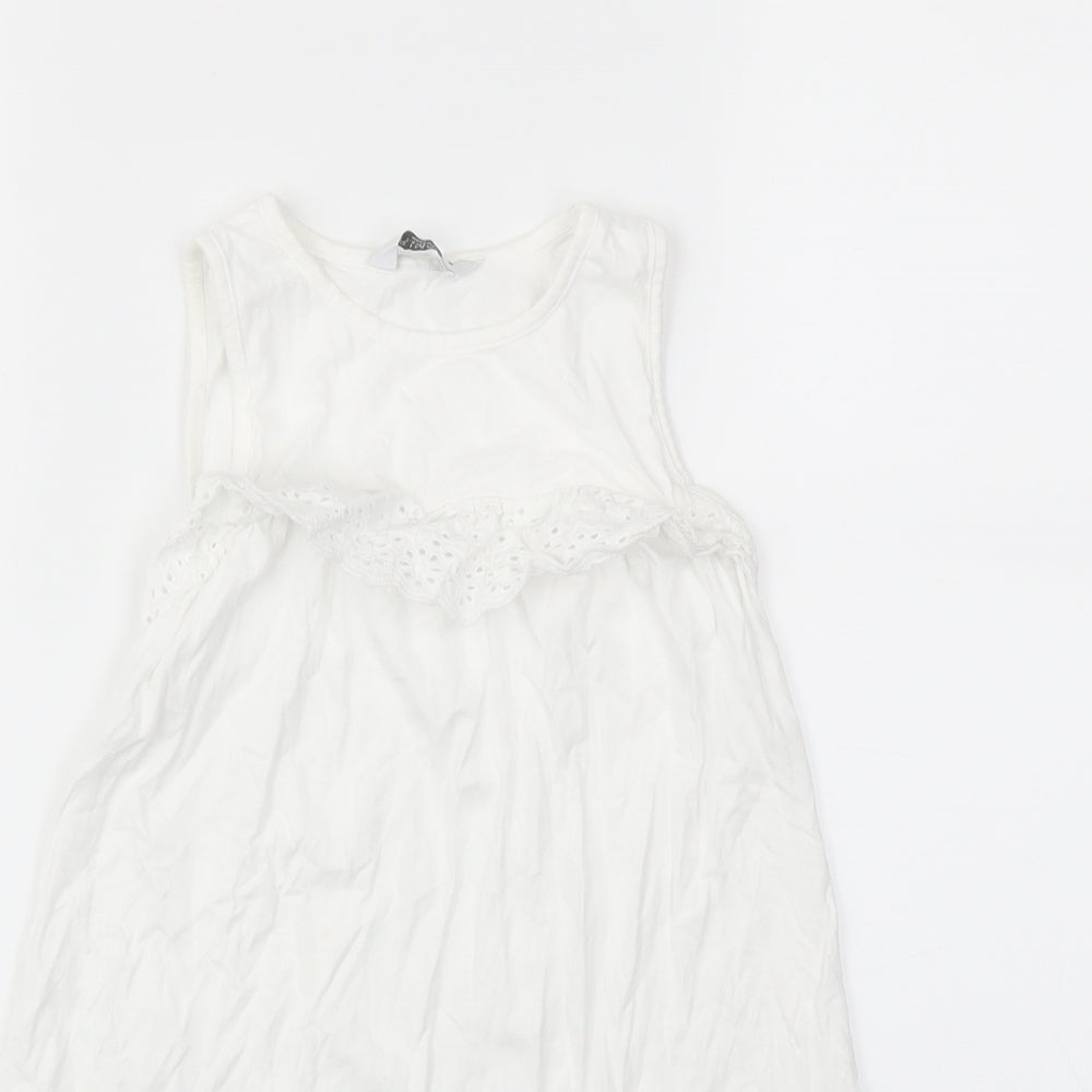 Primark Girls White   Fit & Flare  Size 7-8 Years